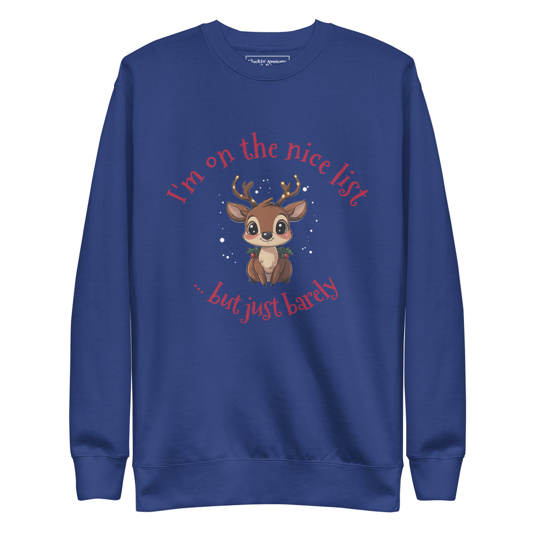 Naughty Nice Reindeer Sweatshirt